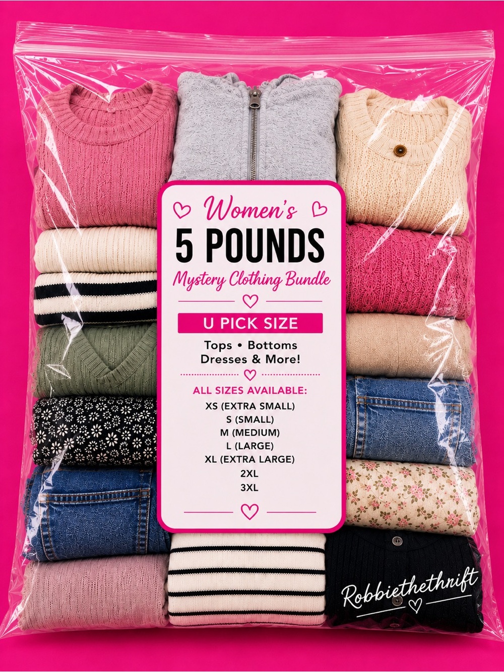 Women’s & Girls 5lbs Clothing Bundle – U Pick Size – Tops BottomsDresses & More - Picture 2 of 2